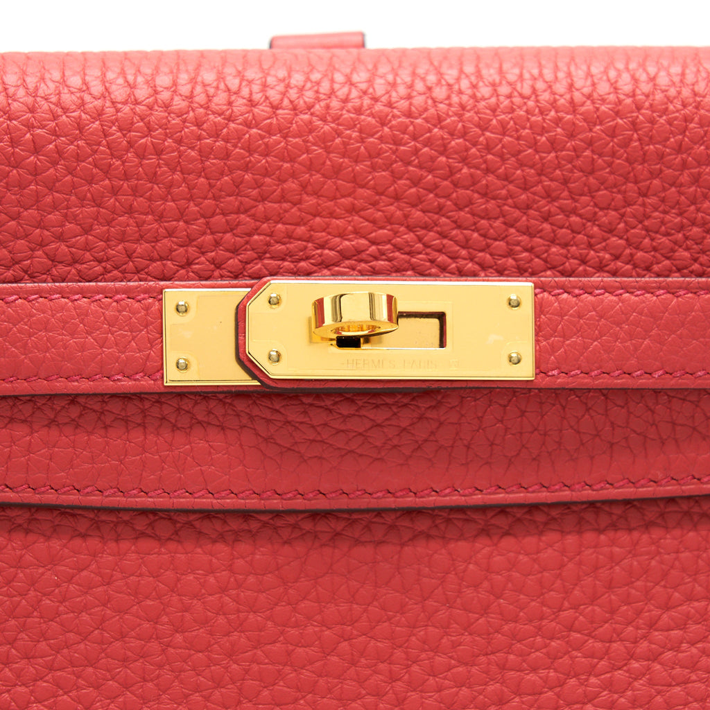 HERMES KELLY ADO A5 BOUGAINVILLEA GHW CLEMENCE LEATHER