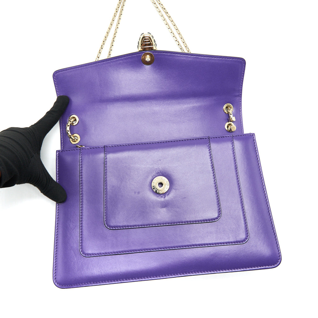 BVLGARI SERPENTI FOREVER SHOULDER BAG PURPLE LGHW