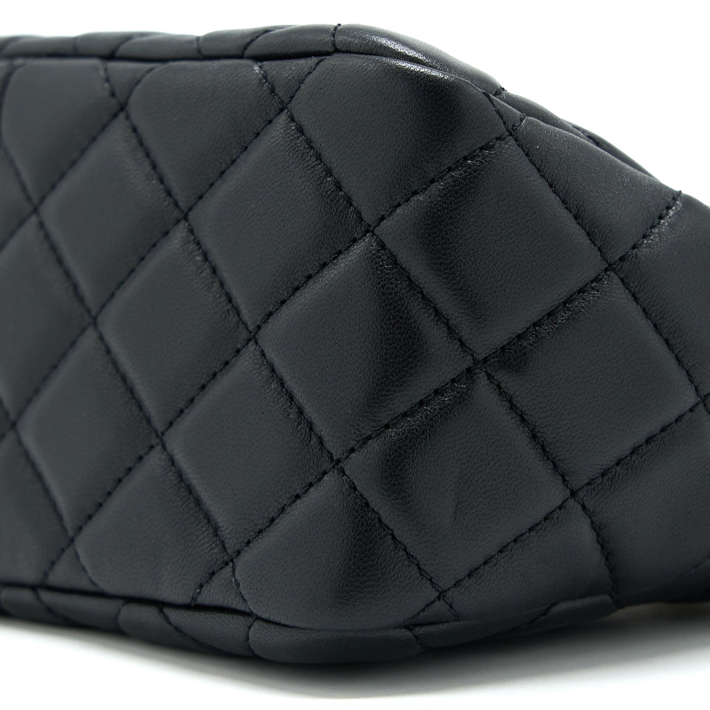 CHANEL PEARL CRUSH HOBO BAG LAMBSKIN BLACK GHW (MICROCHIP)