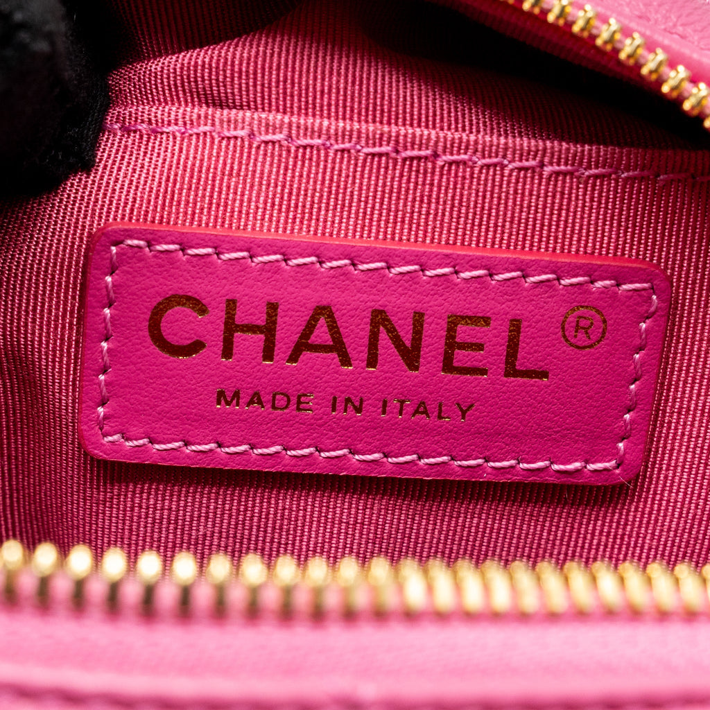 CHANEL 20S SMALL QUILTED HOBO BAG LAMBSKIN PINK GHW