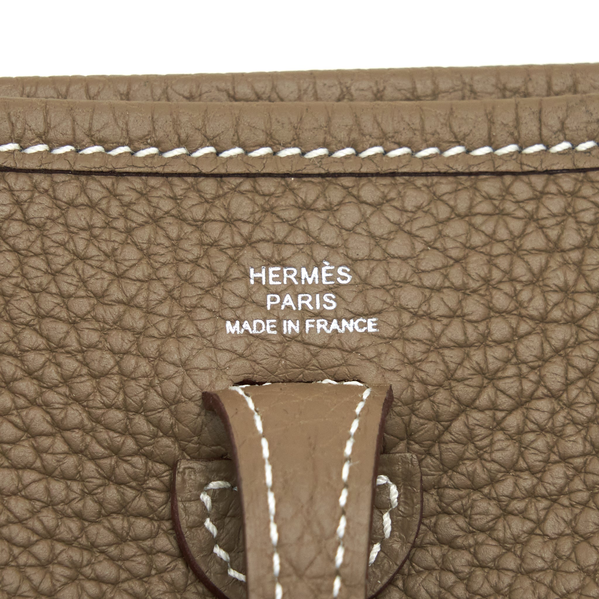 HERMES MINI EVELYNE CLEMENCE ETOUPE / BLUE INDIGO SHW