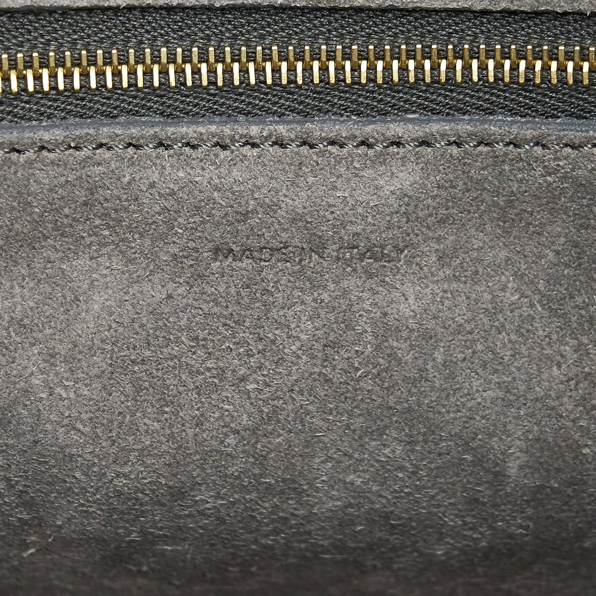 CELINE SANGLE BUCKET BAG GREY GHW