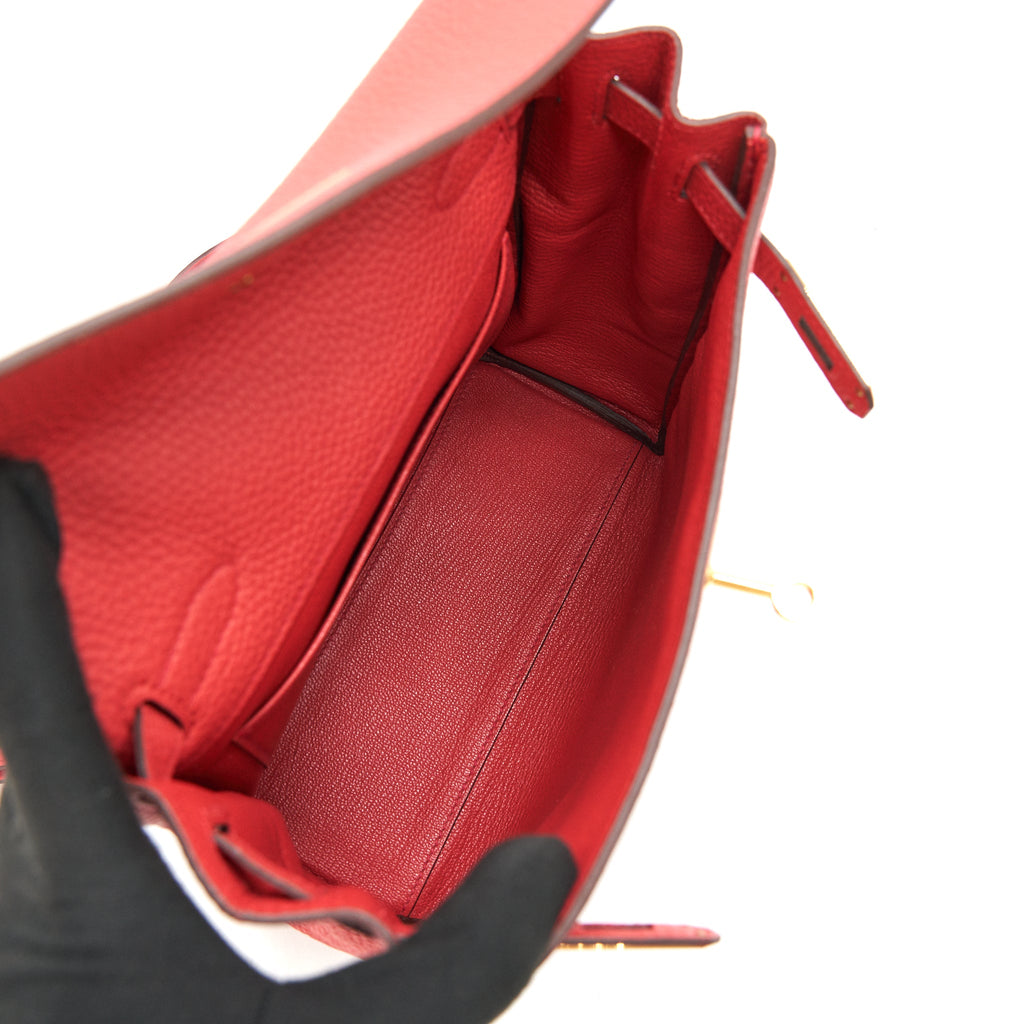 HERMES KELLY ADO A5 BOUGAINVILLEA GHW CLEMENCE LEATHER