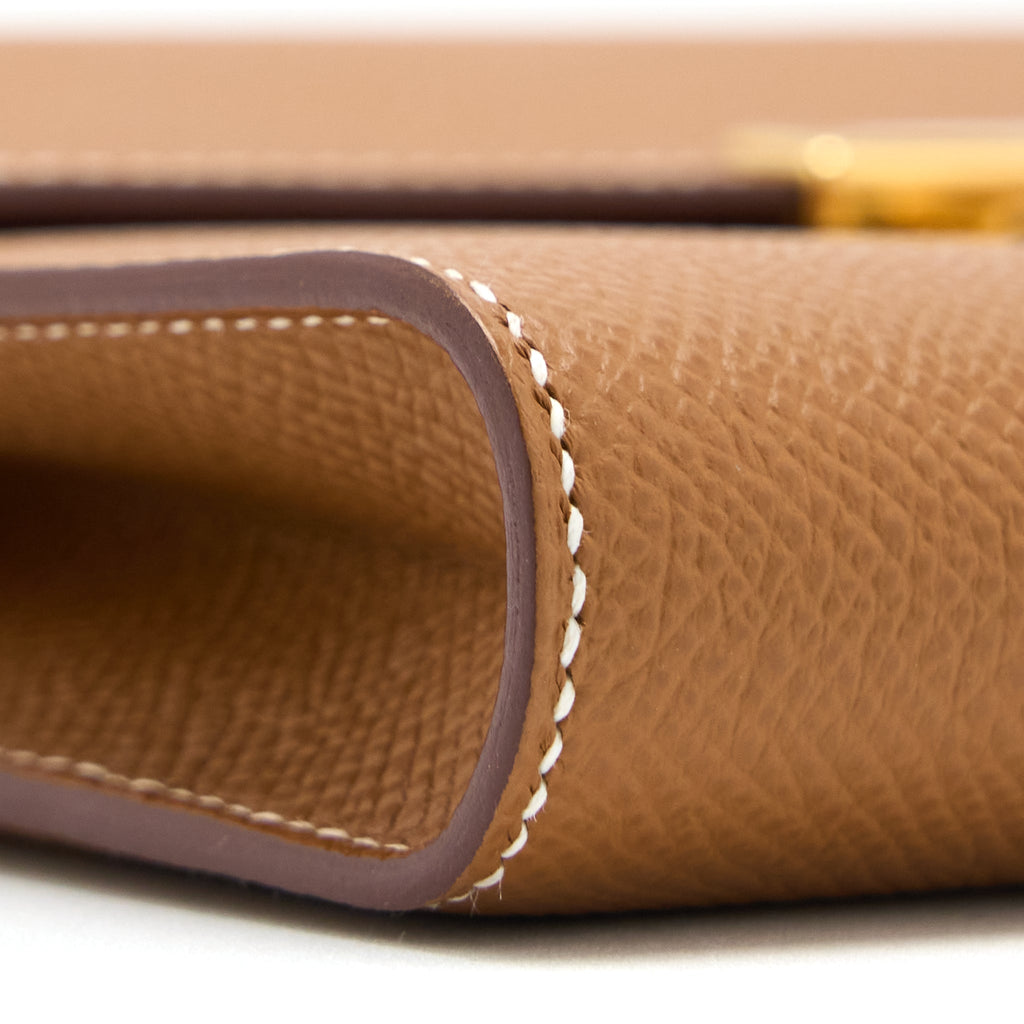 HERMES CLIC 16 WALLET EPSOM GOLD GHW