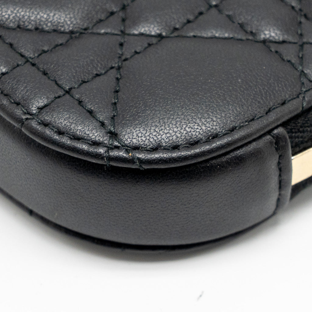 DIOR LADY DIOR CALL’IN DIOR PHONE HOLDER LAMBSKIN BLACK LGHW