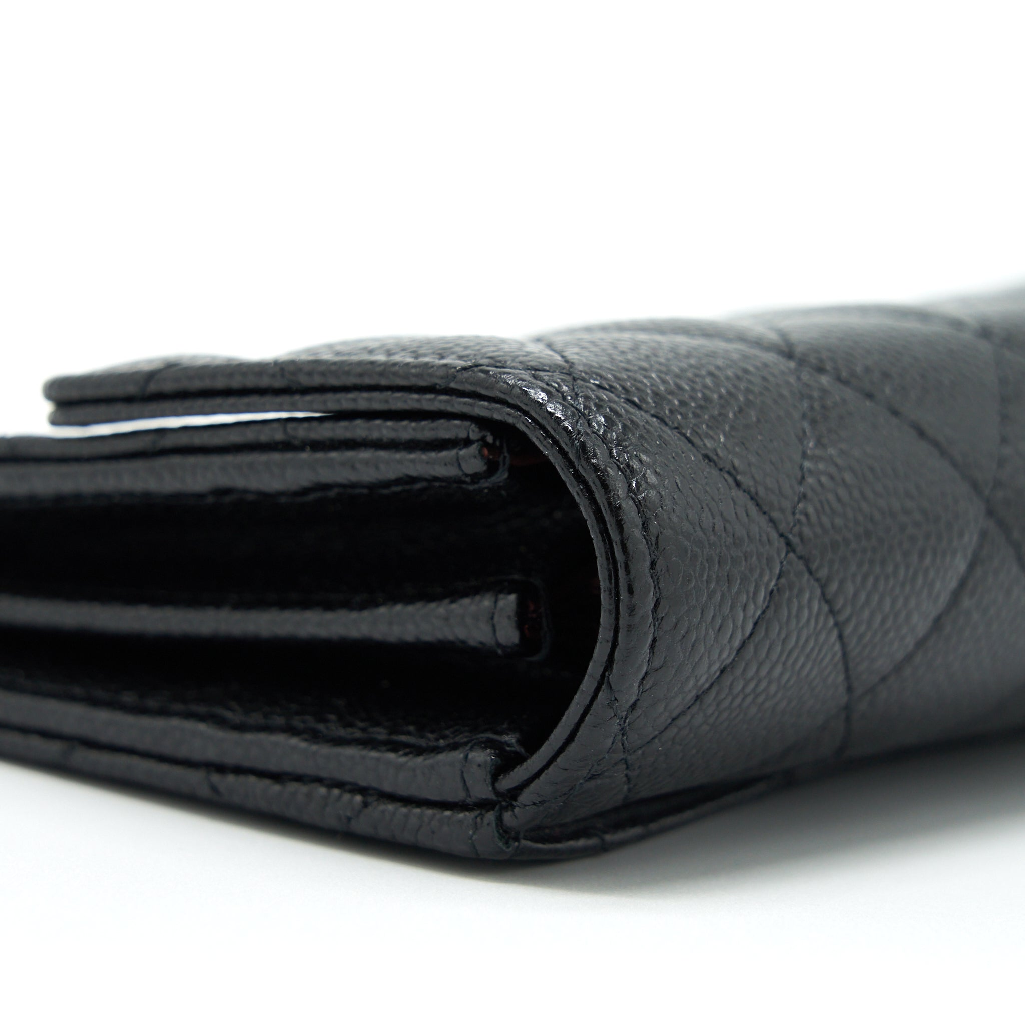 CHANEL FLAP WALLET CAVIAR BLACK SHW