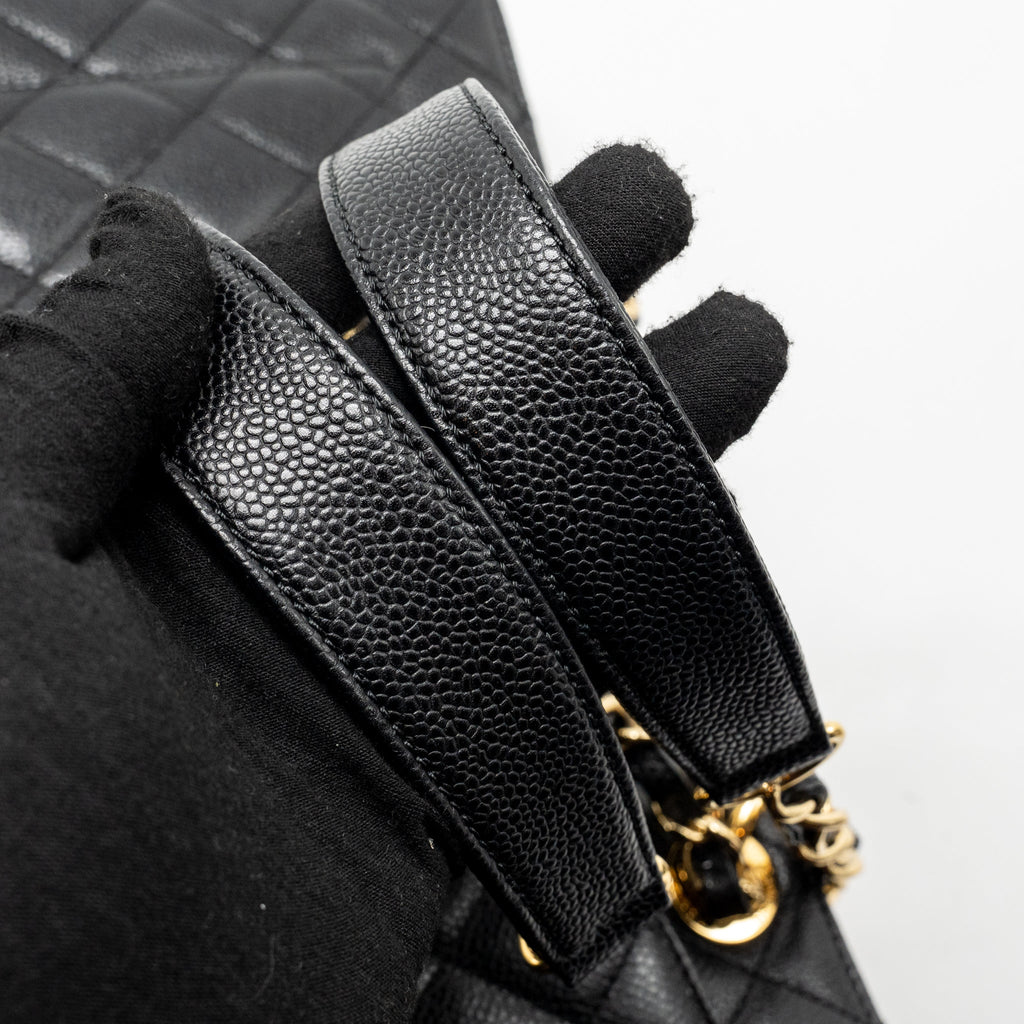 CHANEL GRAND SHOPPING TOTE BAG CAVIAR BLACK GHW