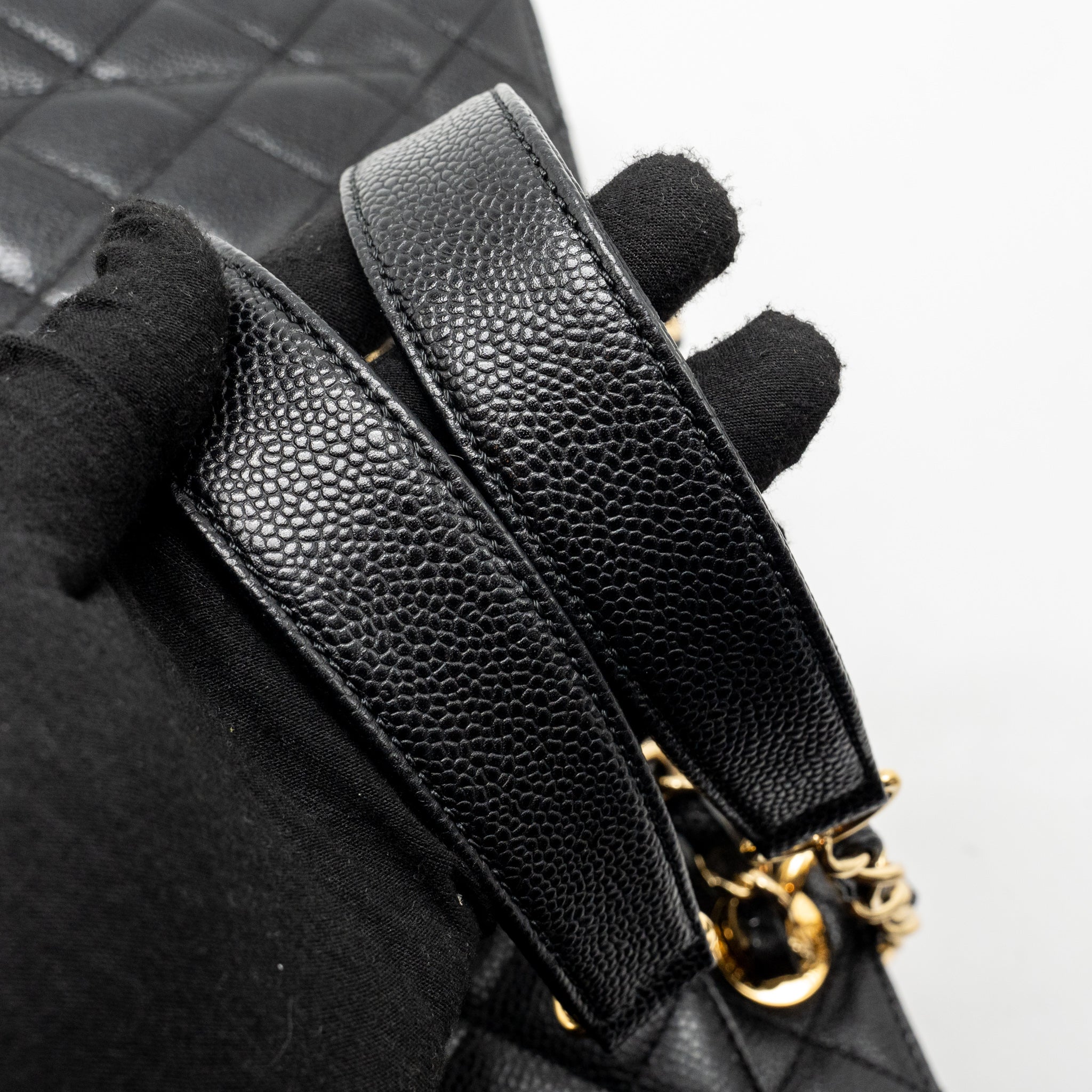 CHANEL GRAND SHOPPING TOTE BAG CAVIAR BLACK GHW
