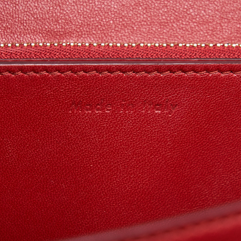 CELINE MEDIUM CLASSIC BOX BAG RED GHW