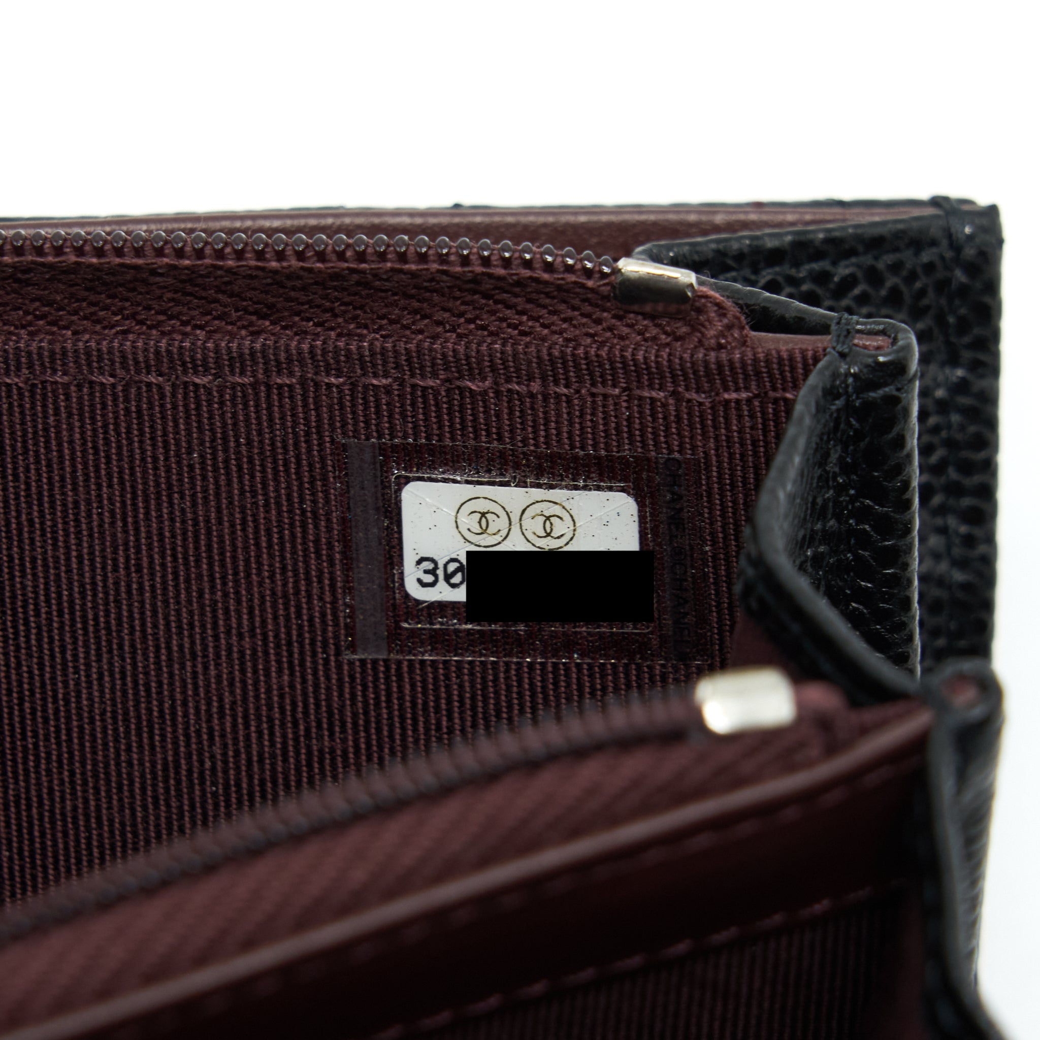 CHANEL FLAP WALLET CAVIAR BLACK SHW