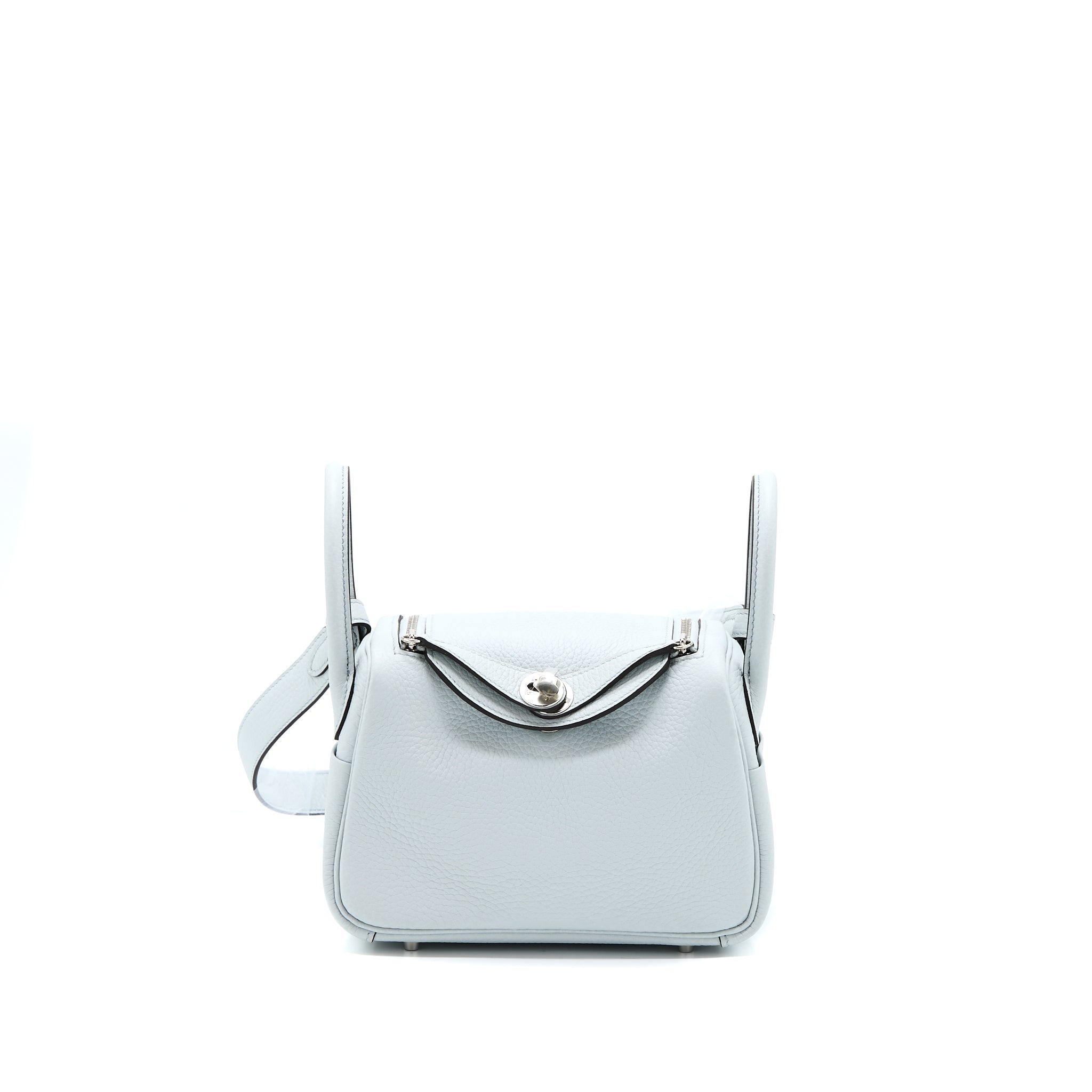 HERMES MINI LINDY CLEMENCE BLUE PALE SHW