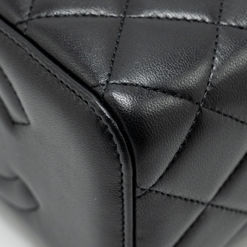 CHANEL LONG VANITY CASE LAMBSKIN SO BLACK (MICROCHIP)