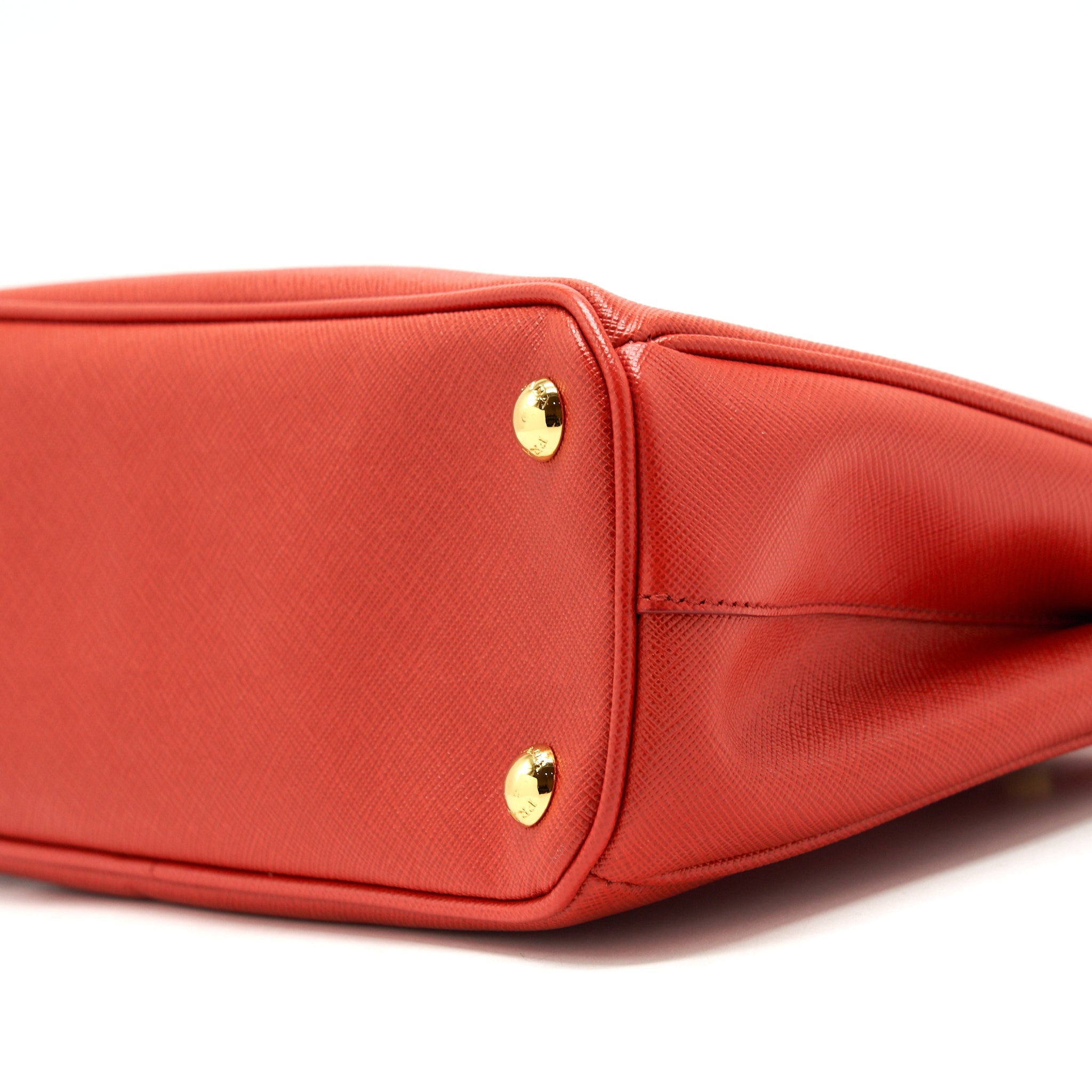 PRADA TOP HANDLE /CROSSBODY TOTE BAG SAFFIANO RED GHW