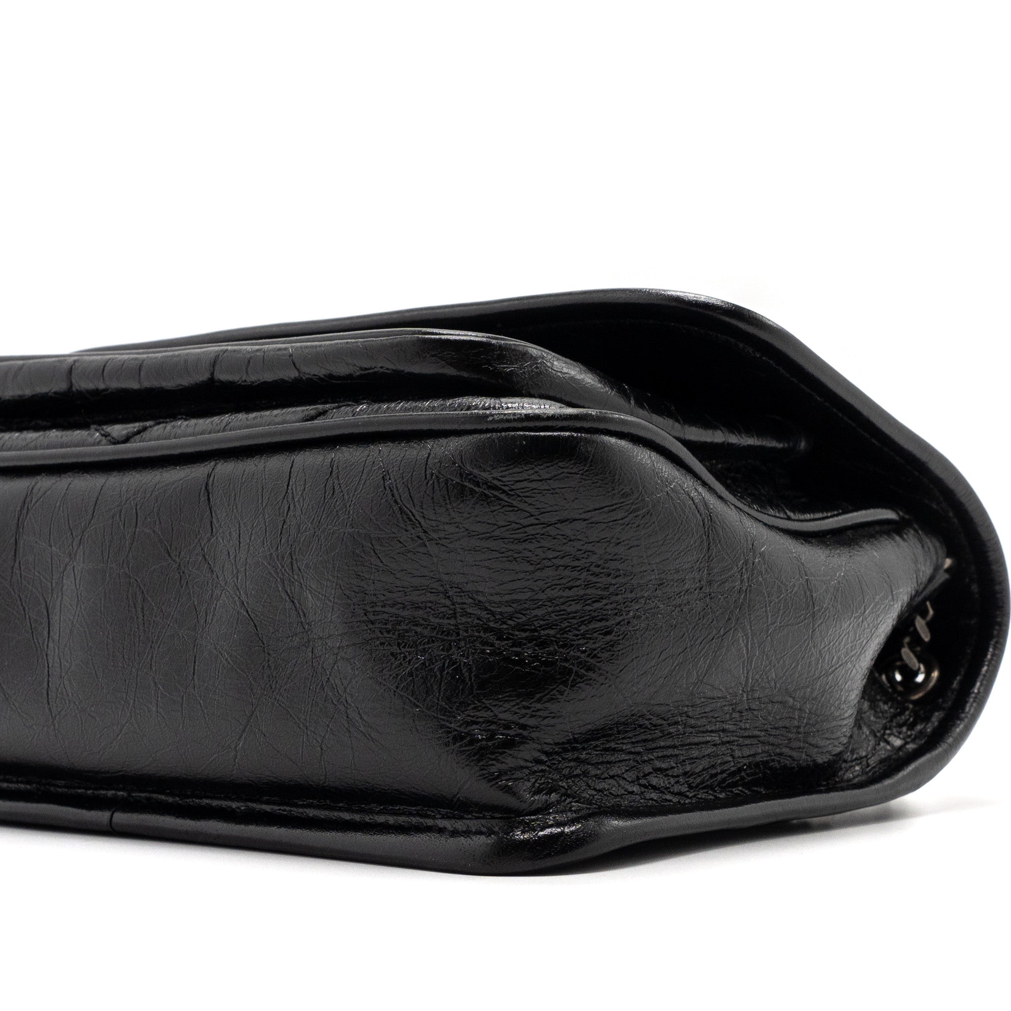 SAINT LAURENT/YSL NIKI BABY BAG VINTAGE CALFSKIN BLACK RUTHENIUM HARDWARE