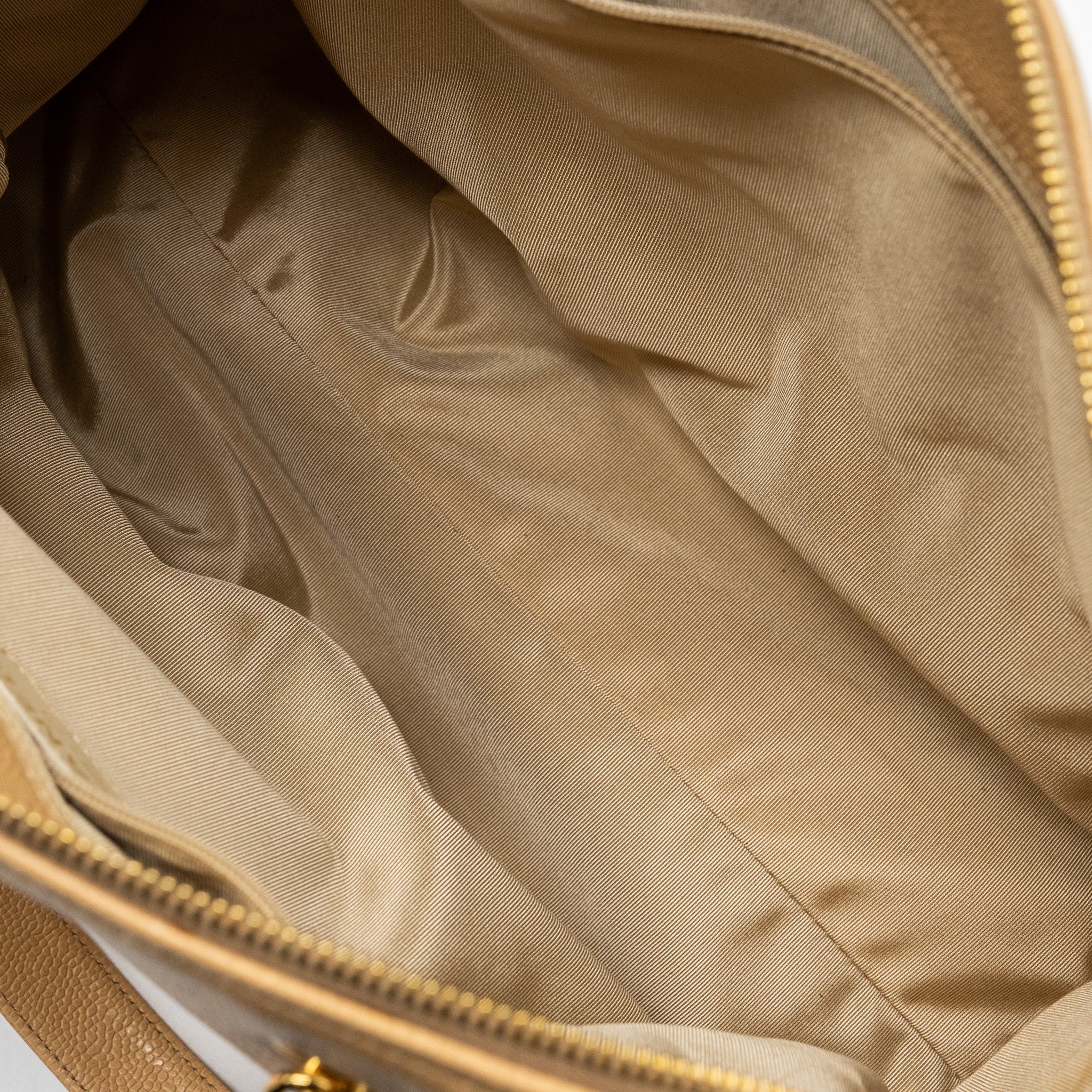 CHANEL VINTAGE TOTE BAG CAVIAR BEIGE GHW