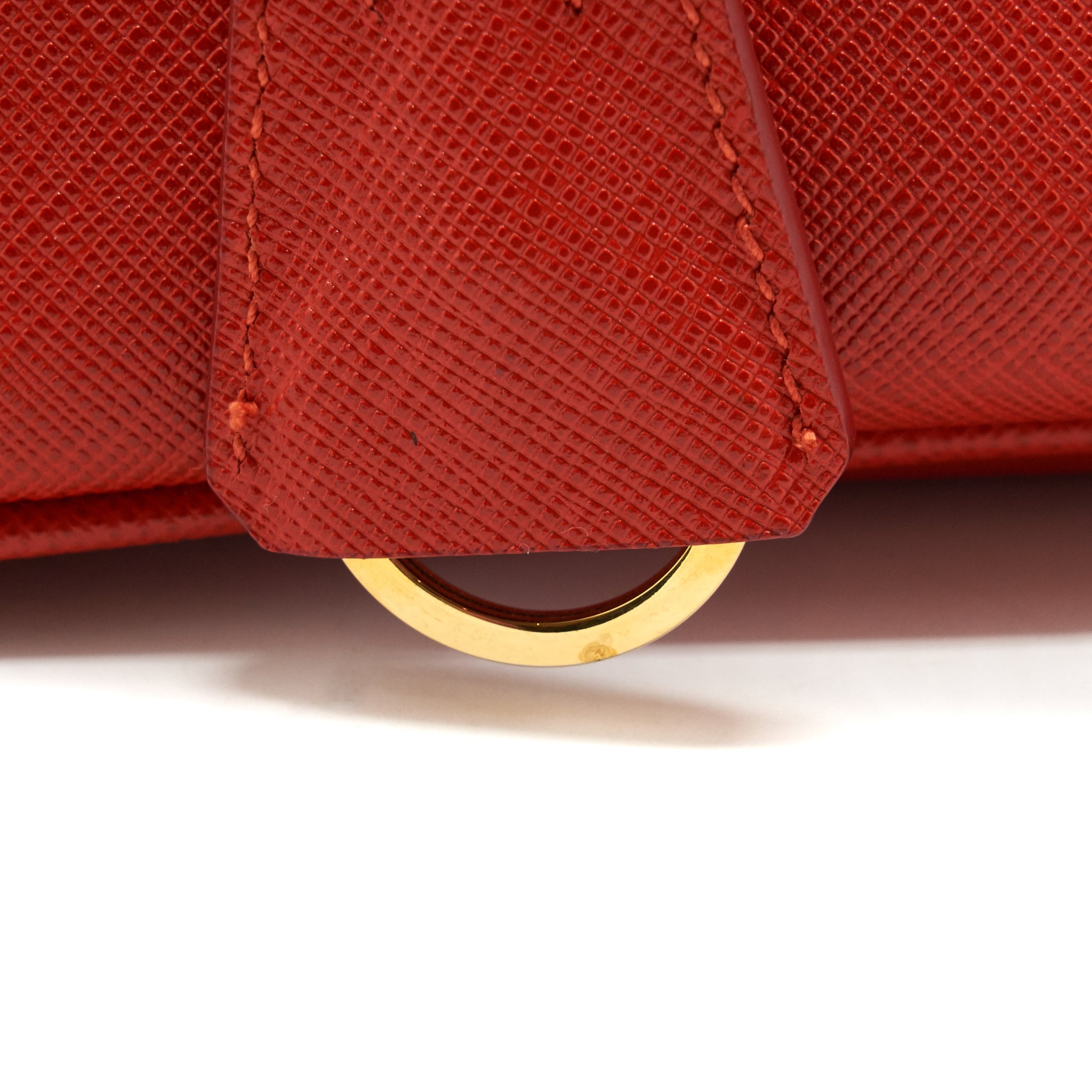 PRADA TOP HANDLE /CROSSBODY TOTE BAG SAFFIANO RED GHW