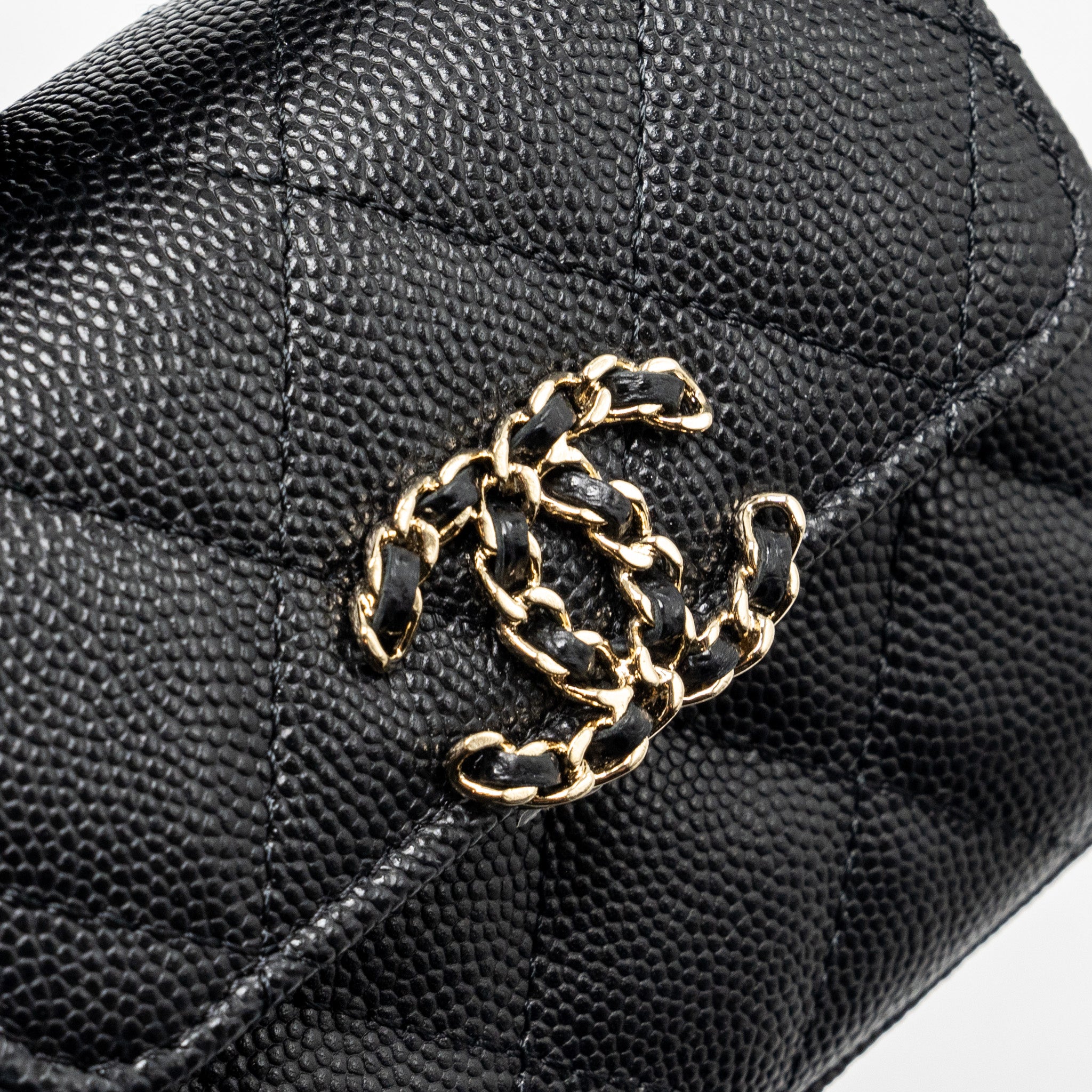 CHANEL MINI TOP HANDLE FLAP BAG CAVIAR BLACK LGHW (MICROCHIP)