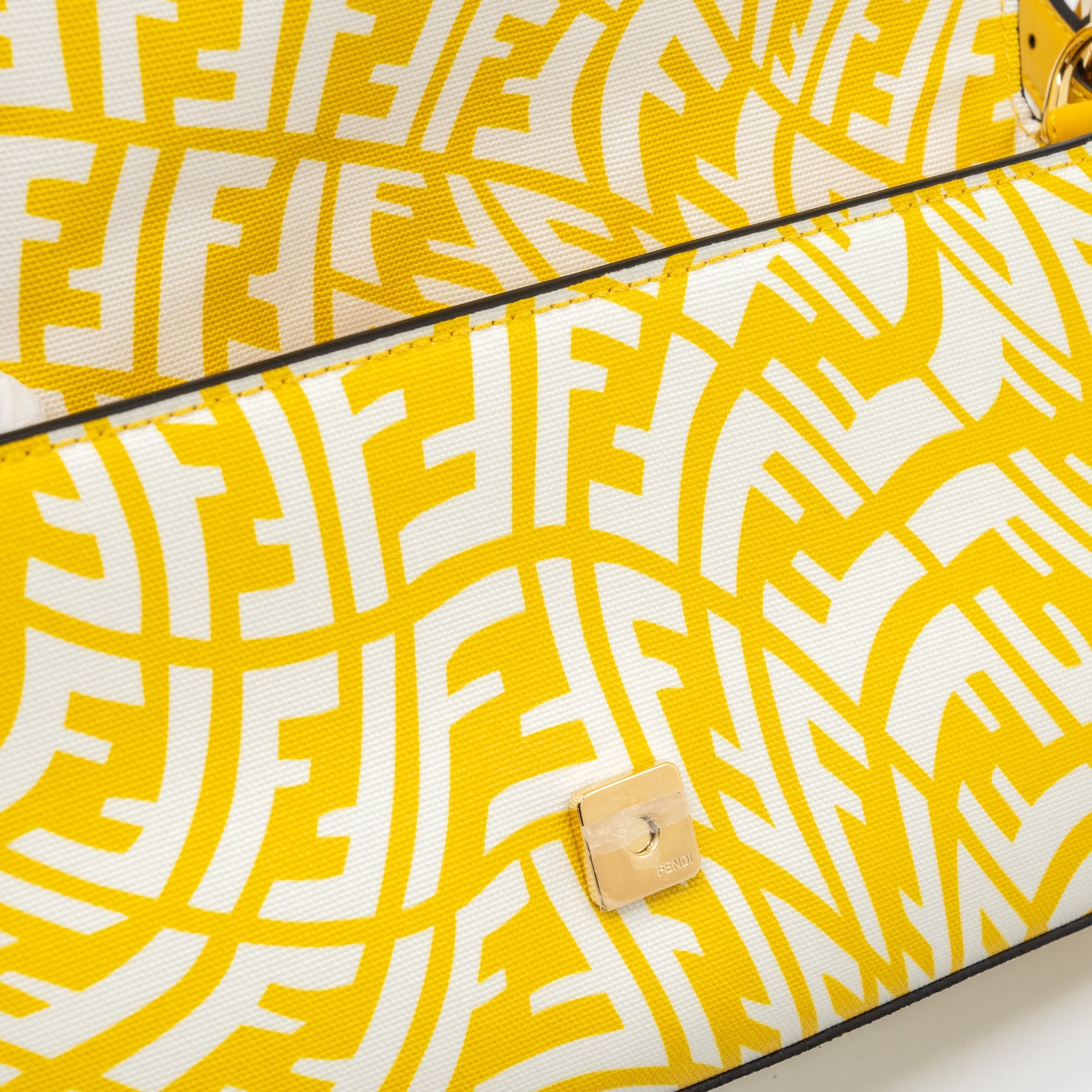 FENDI BAGUETTE 1997 CANVAS VETRIFICATO/FF VERTIGO PRINT GHW