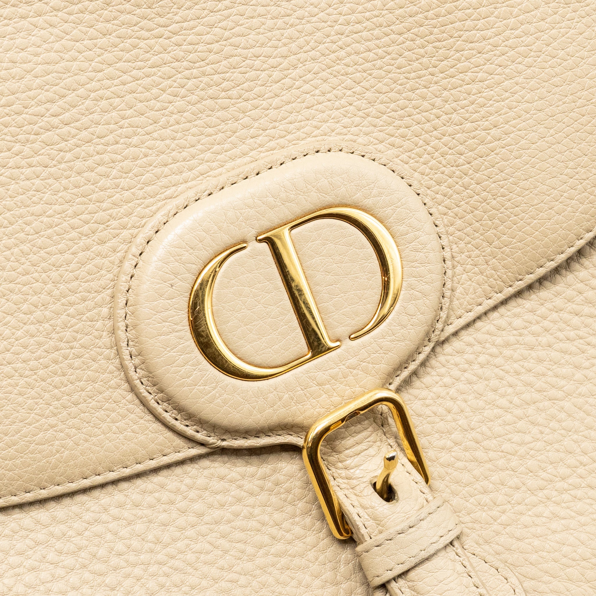 DIOR LARGE BOBBY BAG GRAINED CALFSKIN BEIGE GHW