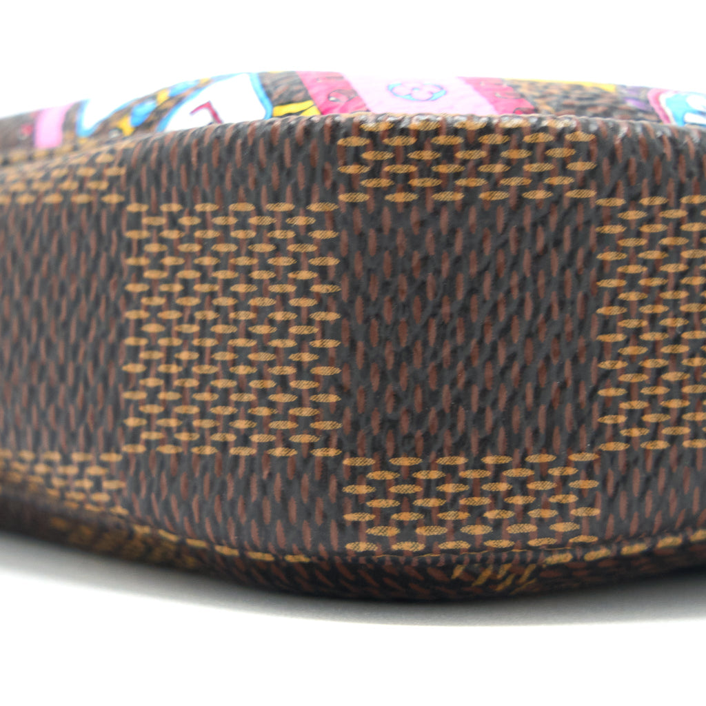 LOUIS VUITTON MINI POCHETTE ACCESSORIES LIMITED VIVIENNE HOLIDAYS DAMIER EBENE CANVAS GHW
