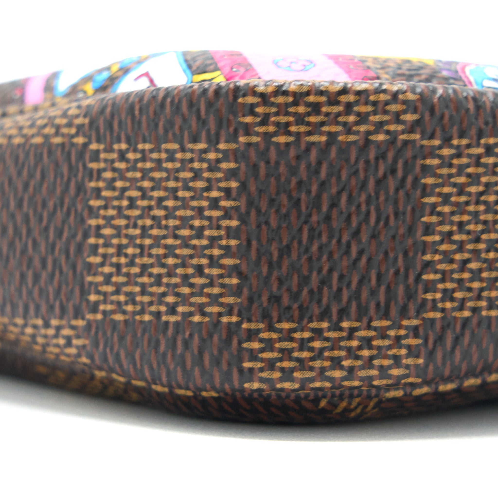 LOUIS VUITTON MINI POCHETTE ACCESSORIES LIMITED VIVIENNE HOLIDAYS DAMIER EBENE CANVAS GHW
