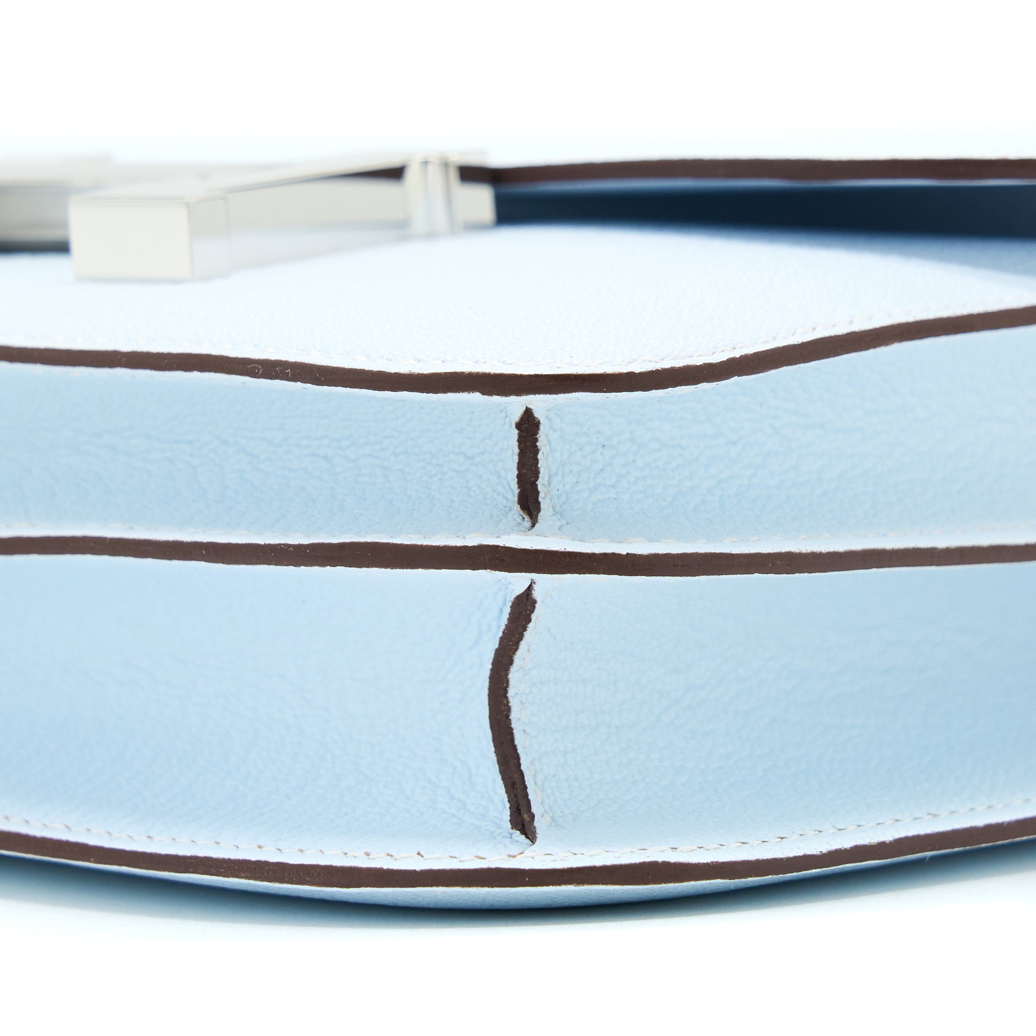 HERMES MINI CONSTANCE CHEVRE MYSORE T0 BLUE BRUME SHW