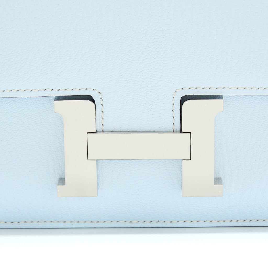HERMES MINI CONSTANCE CHEVRE MYSORE T0 BLUE BRUME SHW