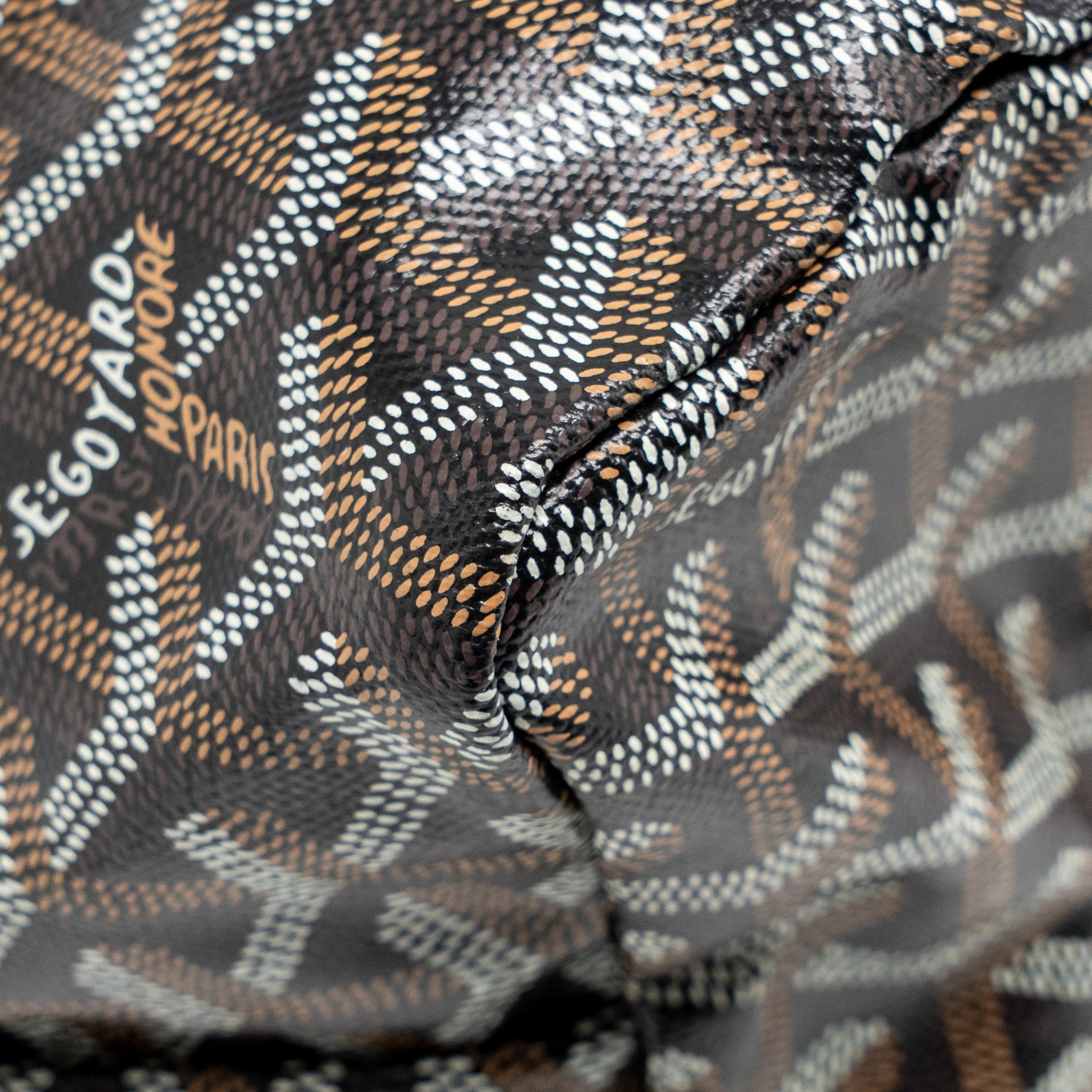 GOYARD SAINT LOUIS PM TOTE BAG GOYARDINE CANVAS/CALFSKIN BLACK SHW