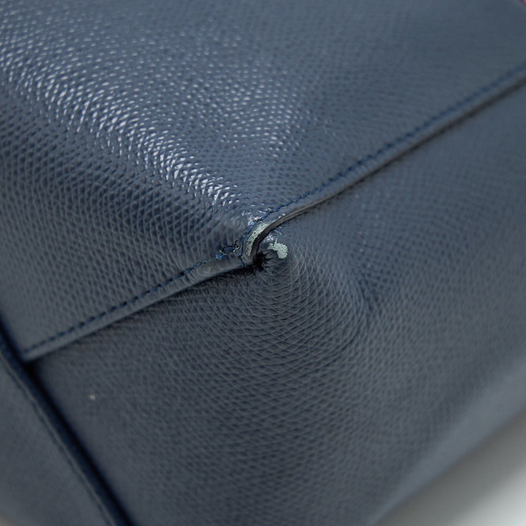 CELINE SMALL VERTICAL CABAS BAG PLUM/STEEL BLUE