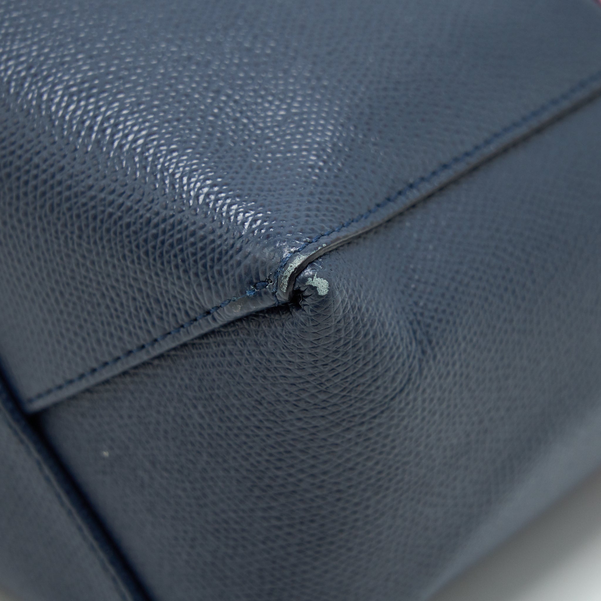 CELINE SMALL VERTICAL CABAS BAG PLUM/STEEL BLUE