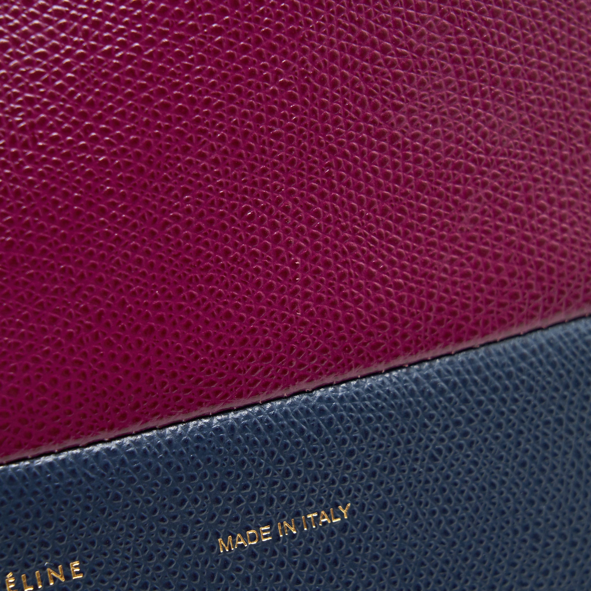 CELINE SMALL VERTICAL CABAS BAG PLUM/STEEL BLUE