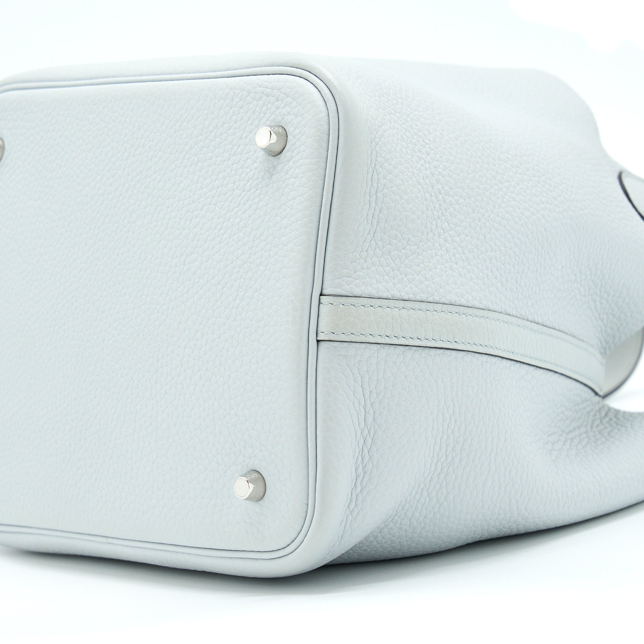 HERMES PICOTIN 22 LOCK BAG CLEMENCE BLUE PALE SHW