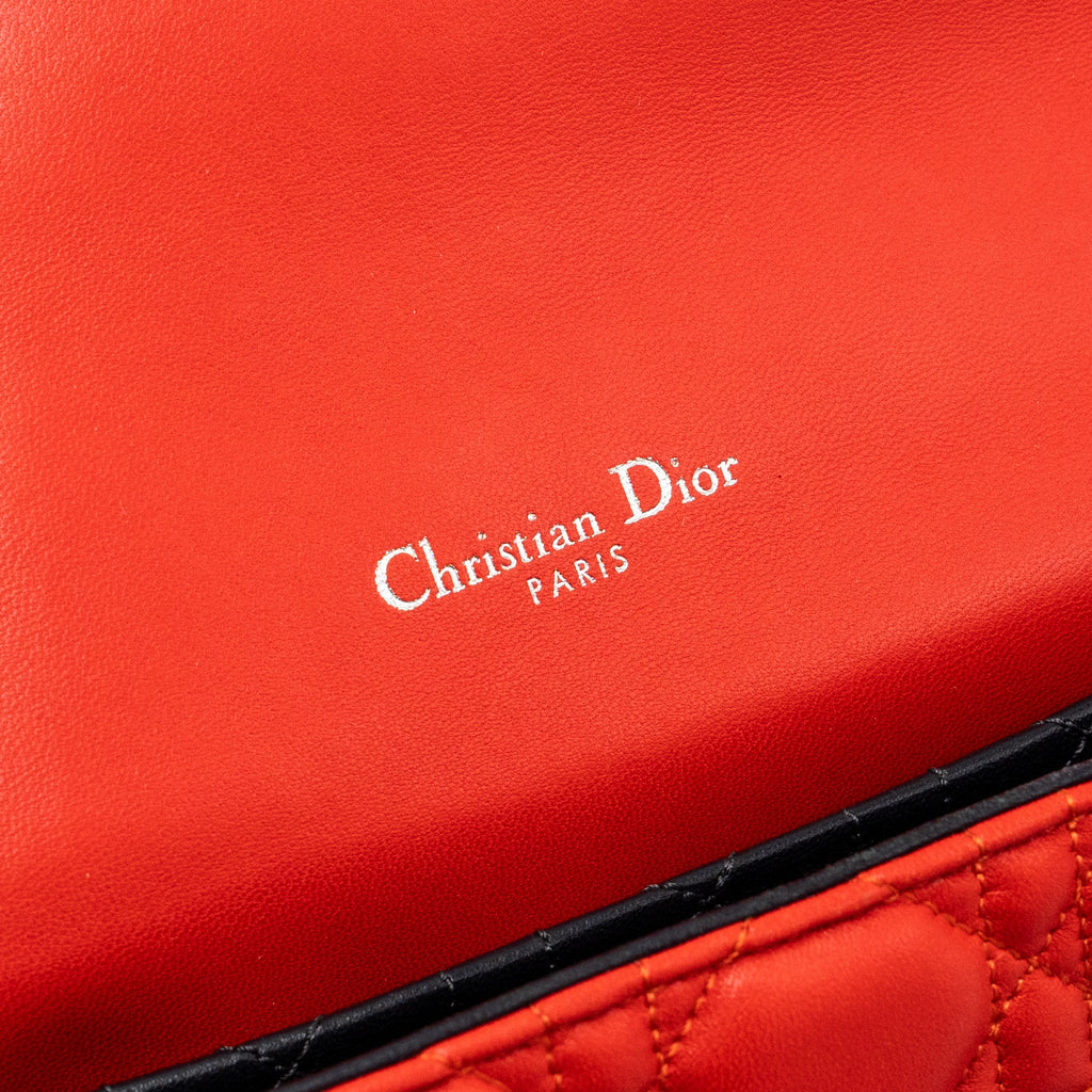 DIOR MISS DIOR SHOULDER BAG LAMBSKIN RED SHW