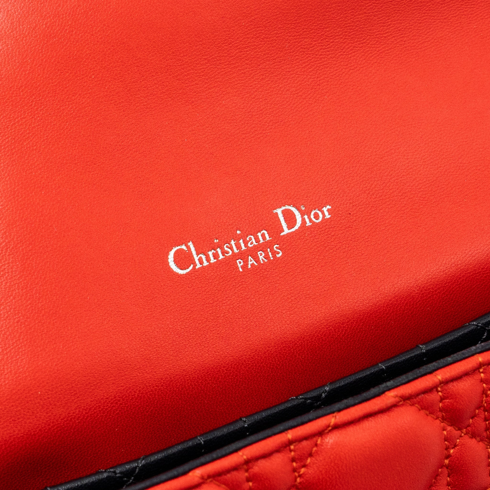 DIOR MISS DIOR SHOULDER BAG LAMBSKIN RED SHW