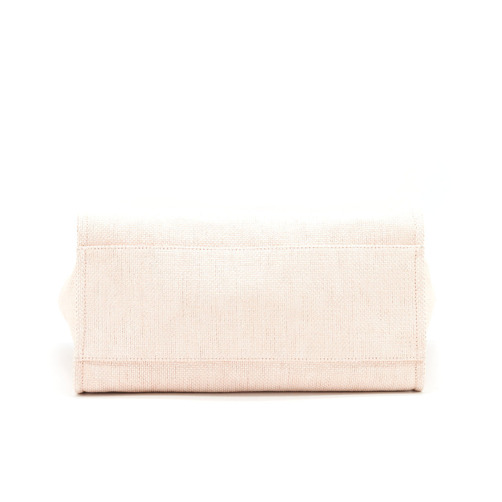 CHANEL DEAUVILLE MM TOTE BAG CANVAS PINK SHW