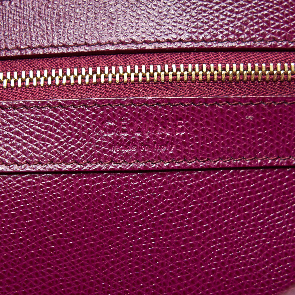 CELINE SMALL VERTICAL CABAS BAG PLUM/STEEL BLUE