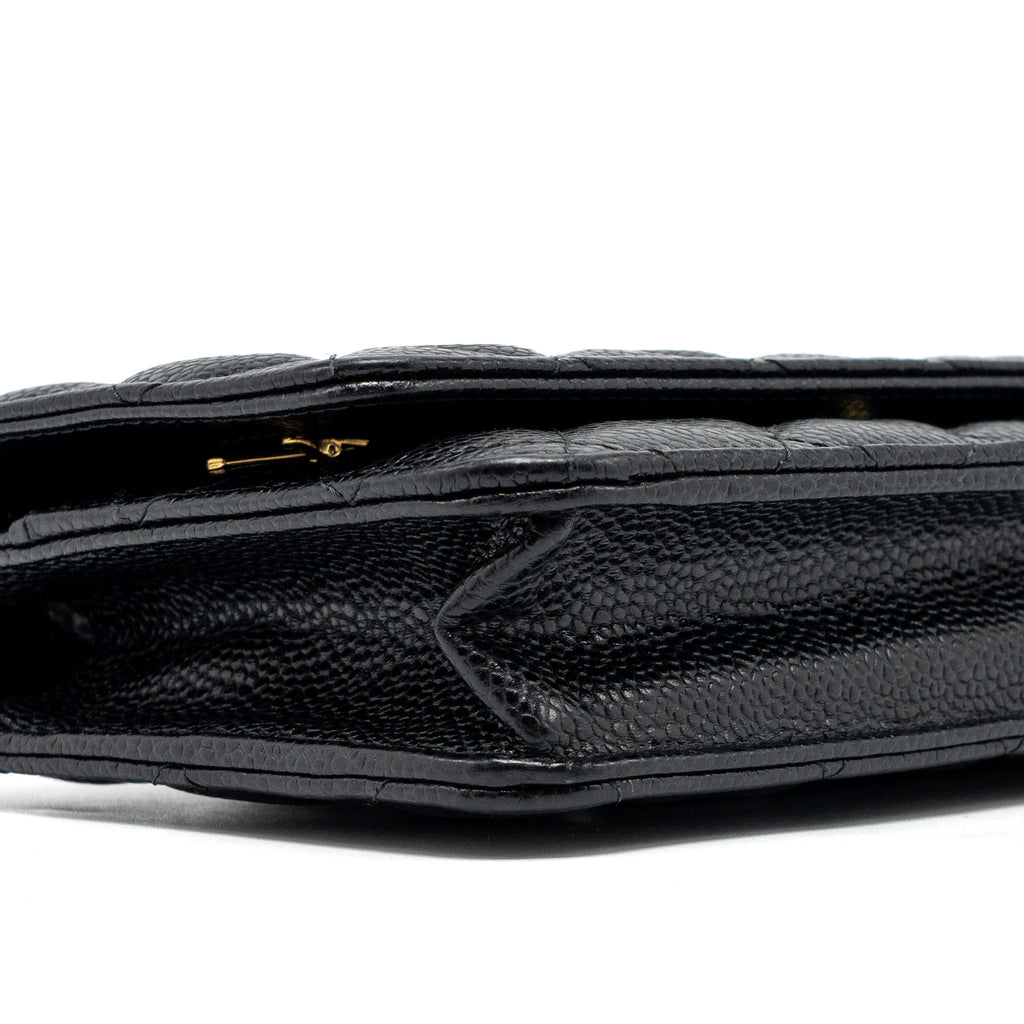 CHANEL CLASSIC WALLET ON CHAIN CAVIAR BLACK GHW