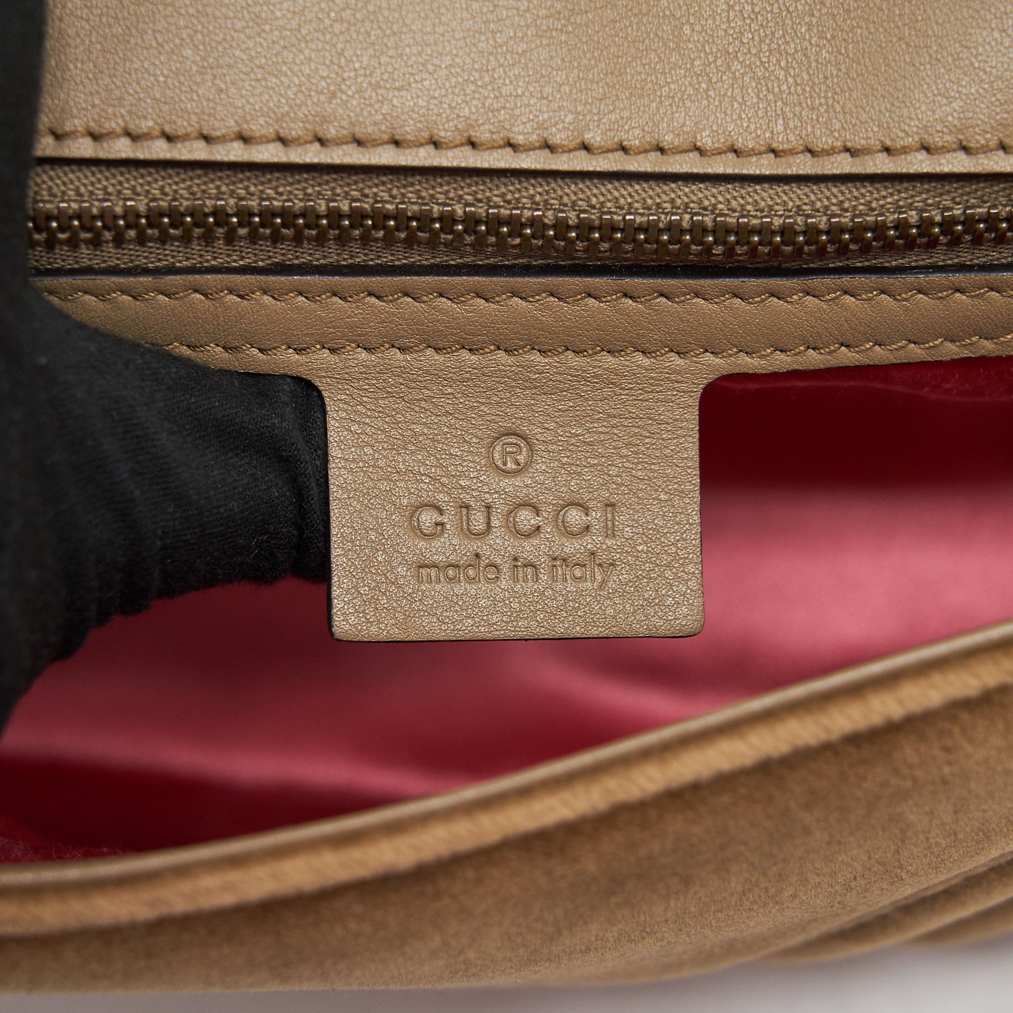 GUCCI MARMONT BAG VELVET GOLD TAN GHW