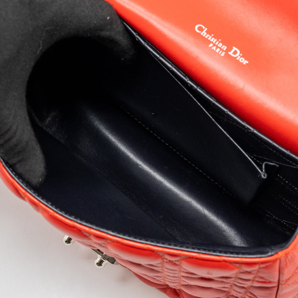 DIOR MISS DIOR SHOULDER BAG LAMBSKIN RED SHW