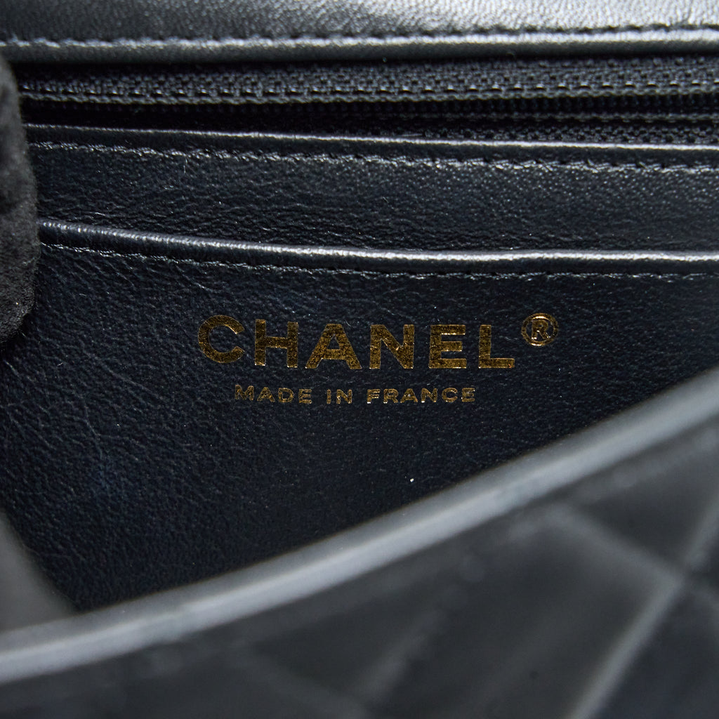 CHANEL MINI RECTANGULAR WITH COCO BAG CHARM LIMITED EDITION LAMBSKIN BLACK LGHW