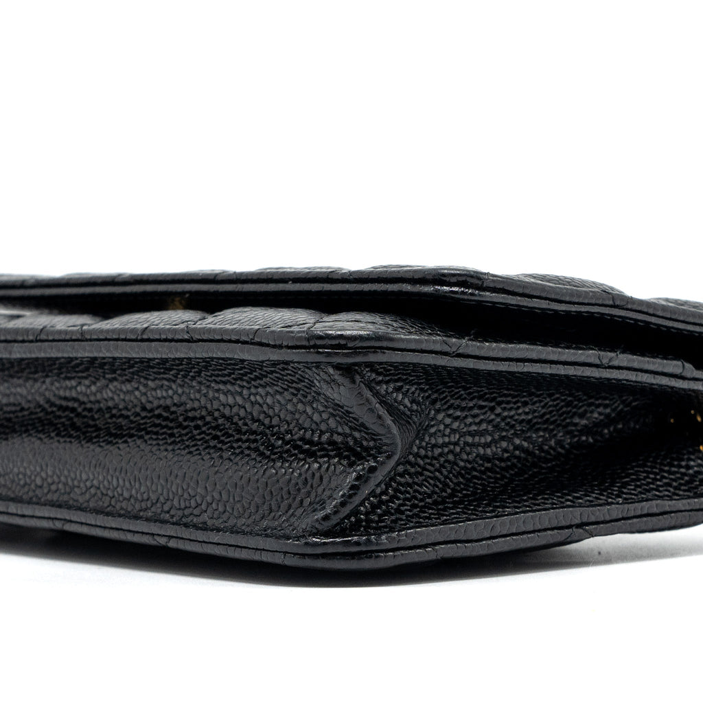 CHANEL CLASSIC WALLET ON CHAIN CAVIAR BLACK GHW