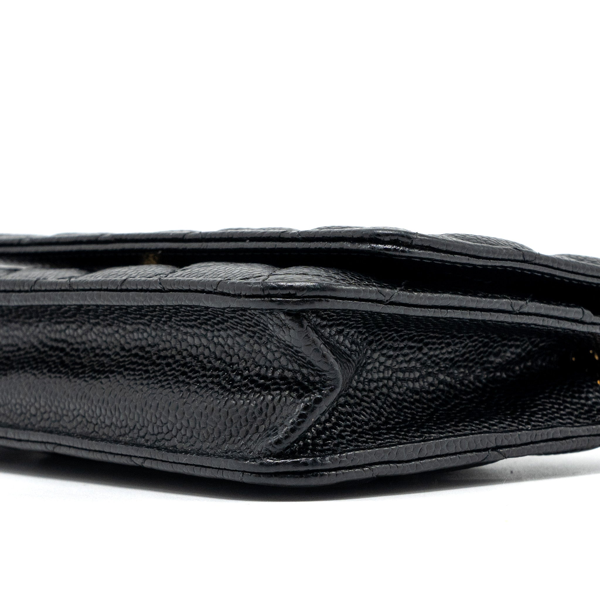 CHANEL CLASSIC WALLET ON CHAIN CAVIAR BLACK GHW