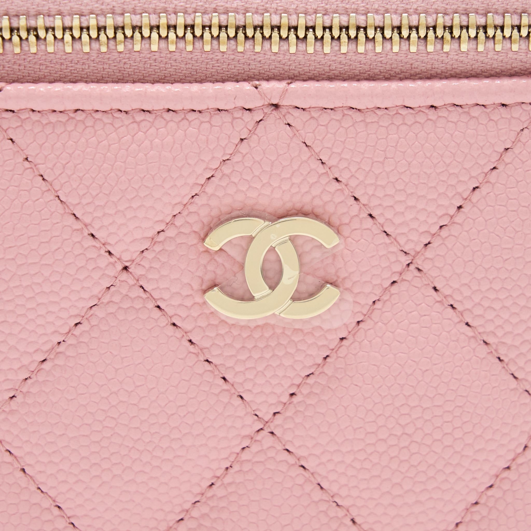 CHANEL 22C MINI VANITY WITH CHAIN CAVIAR PINK LGHW