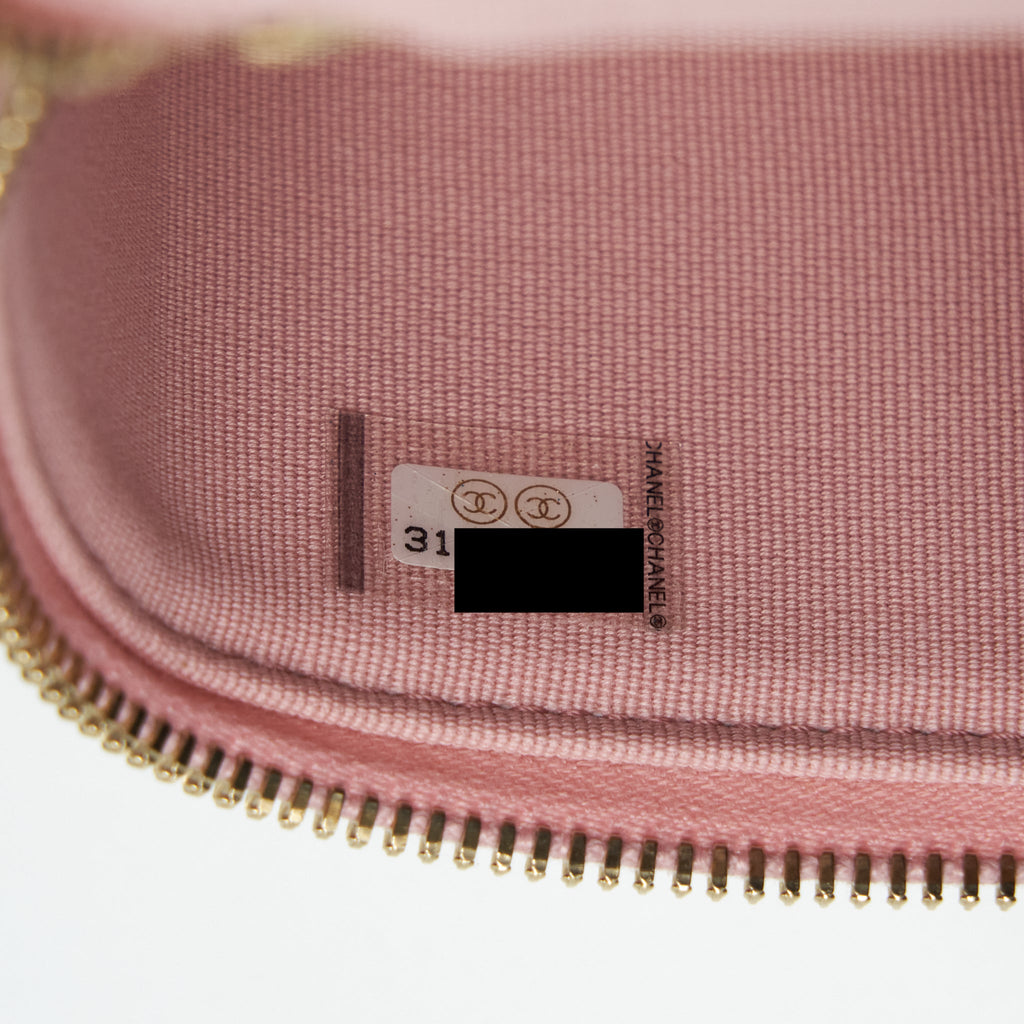 CHANEL 22C MINI VANITY WITH CHAIN CAVIAR PINK LGHW