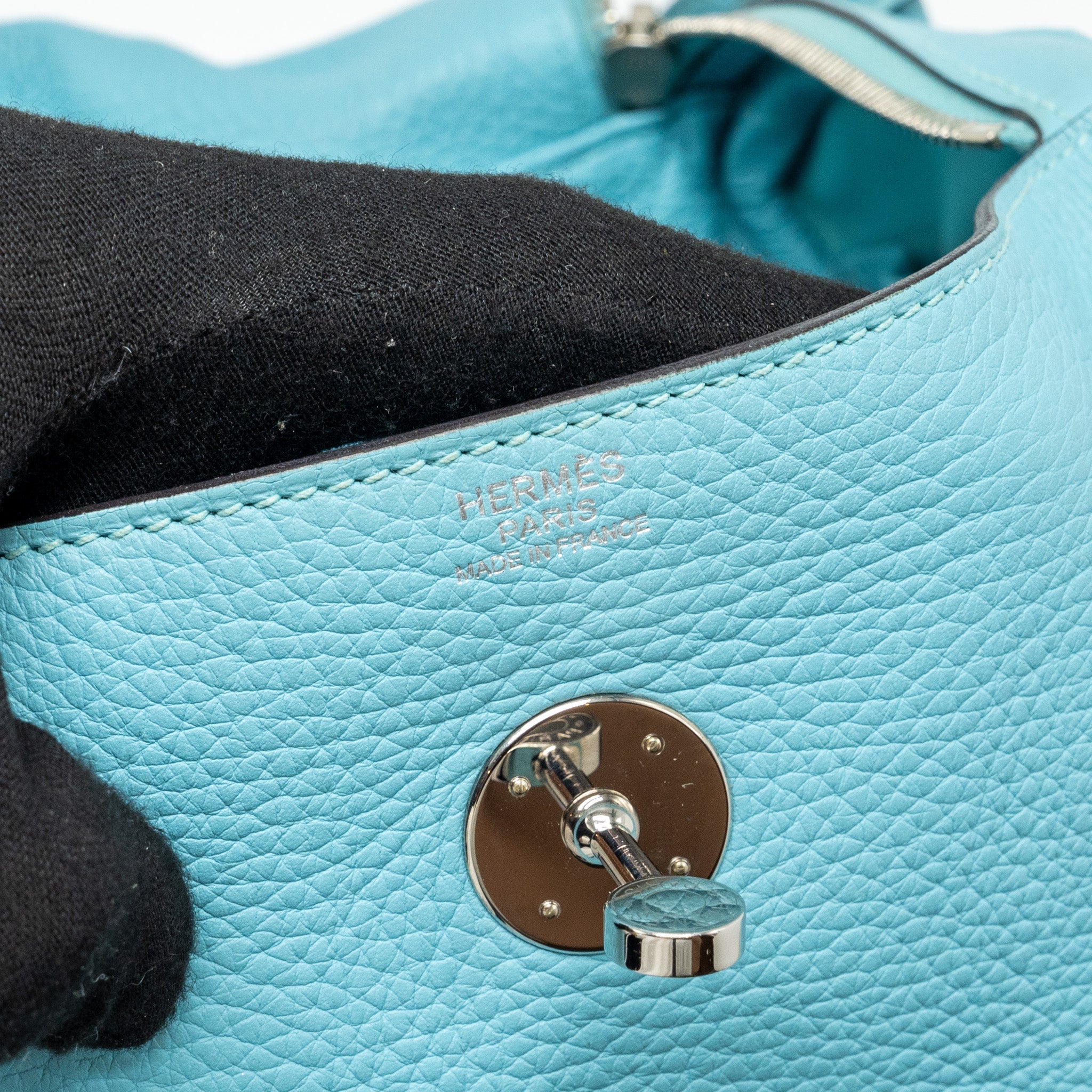 HERMES LINDY 30 CLEMENCE 3P BLUE ATOLL SHW