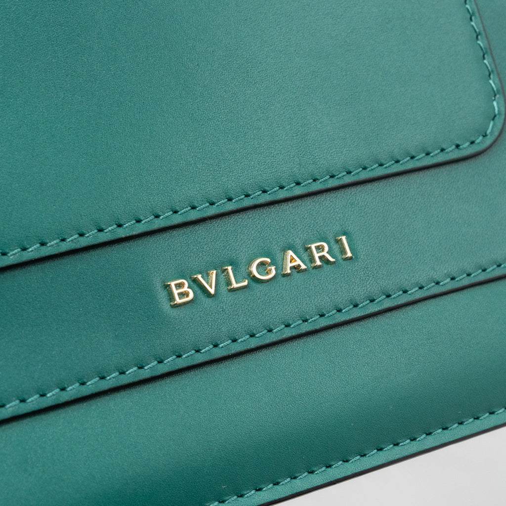 BVLGARI SERPENTI FOREVER CHAIN BAG CALFSKIN GREEN LGHW