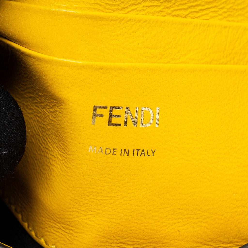 FENDI MINI BAGUETTE BAG NAPPA LAMBSKIN YELLOW GHW