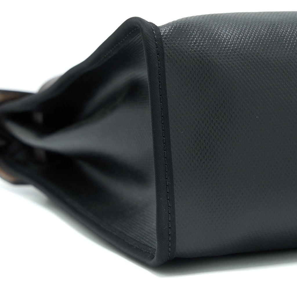 HERMES HERBAG 31 BERLINE CANVAS NOIR/ECRU-NOIR/EBENE GHW