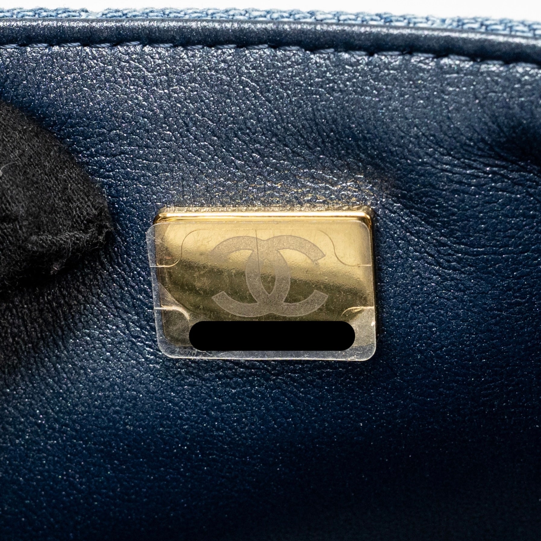 CHANEL MINI RECTANGULAR FLAP BAG DENIM BLUE GHW (MICROCHIP)