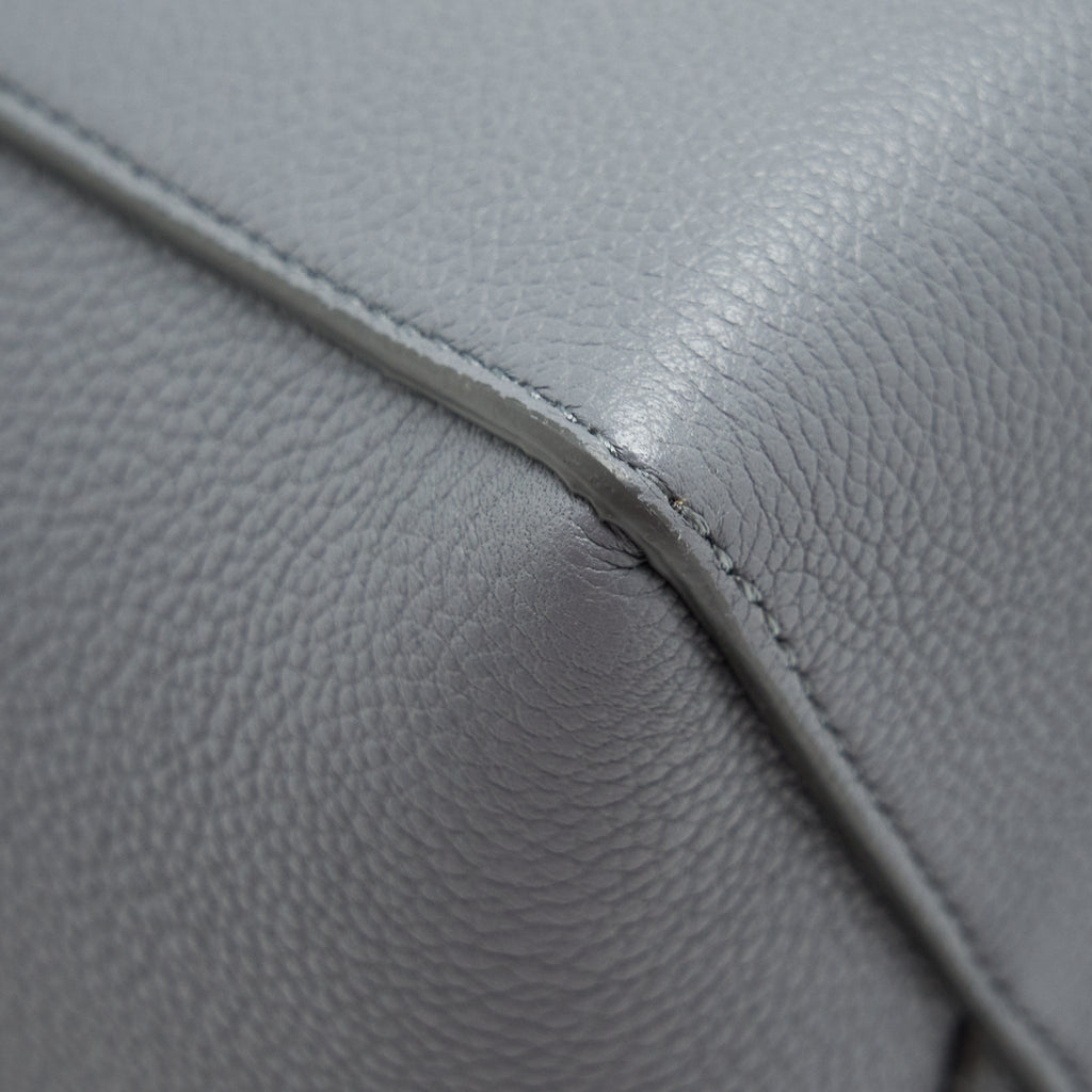 CELINE SMALL SANGLE BUCKET BAG GREY GHW